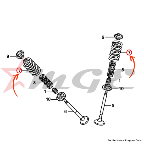 Spring, Valve Outer For Honda CBF125 - Reference Part Number - #14751-KSP-910, #14751-KRM-871, #14751-KWF-840