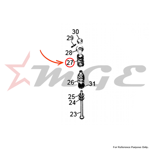 Spring, Decompressor Valve For Royal Enfield - Reference Part Number - #140100/A