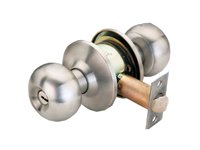 Mcah-016 (wave) Metcraft Cylindrical  Knob Lock With 3 Keys - Color: Ss