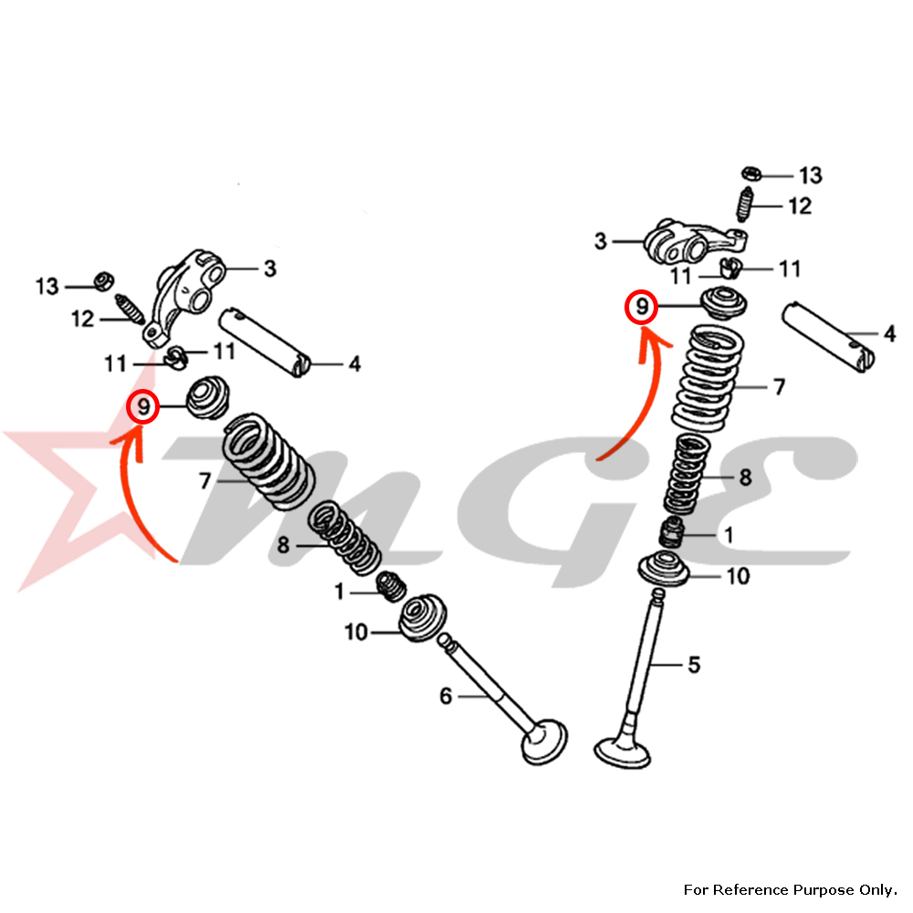 Retainer, Valve Spring For Honda CBF125 - Reference Part Number - #14771-KSP-910, #14771-KVE-900