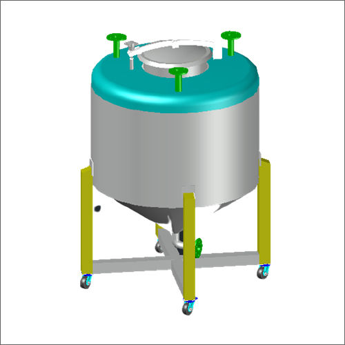 Moc Ss316 2000 Ltr Capacity Air Tight Movable Process Tank Application: Industrial