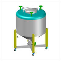MOC SS316 2000 Ltr Capacity Air Tight Movable Process Tank