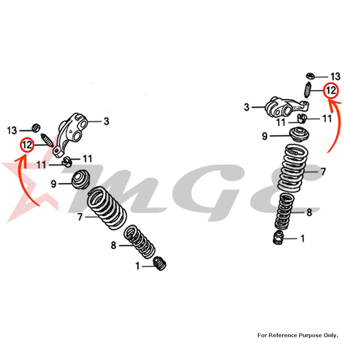 Screw, Tappet Adjusting For Honda CBF125 - Reference Part Number - #90012-KK3-830