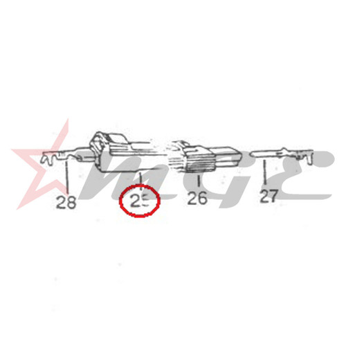 Vespa PX LML Star NV - Male Locking Connector - Reference Part Number - #C-4712790