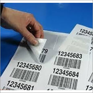 White Serial Number Self Adhesive Label