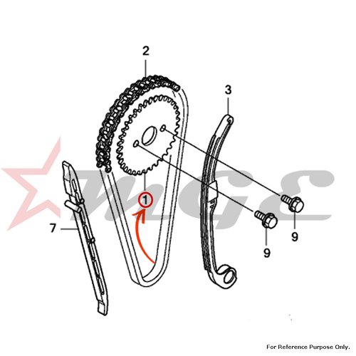 Sprocket, Cam(34t) For Honda CBF125 - Reference Part Number - #14321-KTE-910, #14321-KRM-840