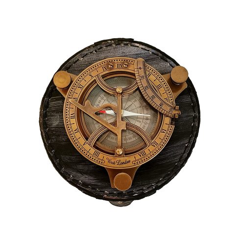 Brass sundial compass