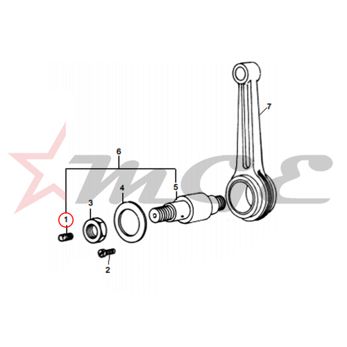 Slotted Set Screw For Connecting Rod For Royal Enfield - Reference Part Number - #144850/B, #140022