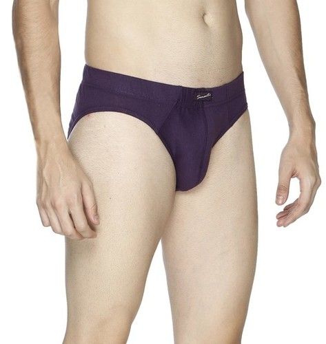 Purple Cotton Solid Briefs Innerwear with Stretch