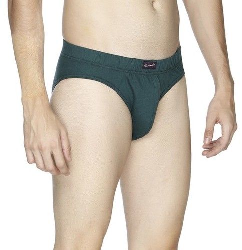 Green Cotton Solid Briefs Innerwear with Stretch