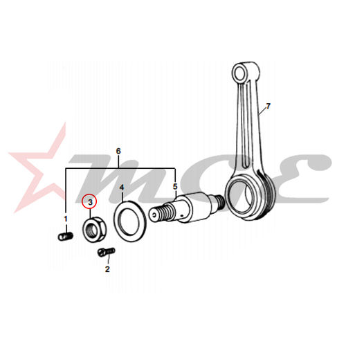 As Per Photo Nut, Crank Pin For Royal Enfield - Reference Part Number - #140024/b