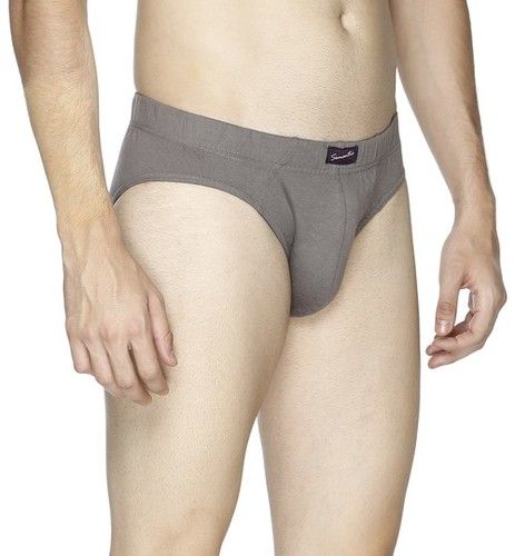 Grey Cotton Solid Briefs Innerwear with Stretch