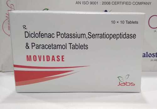 Diclofenac Potassium, Serratiopeptidase & Paracetamol Tablets By JABS BIOTECH PVT. LTD.
