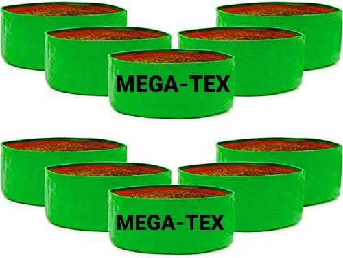 Megatex HDPE 200 GSM cylindrical Gardening Grow Bags ( Green)