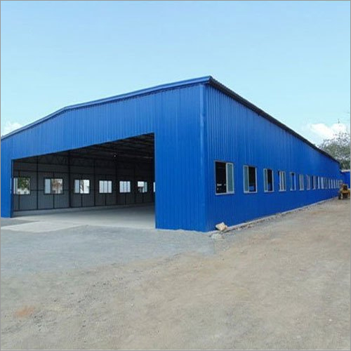 Blue Prefabricated Factory Roofing Shed