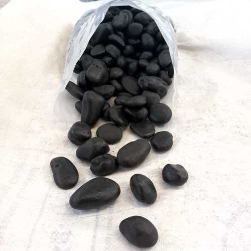 Natural Black Mate Polished Pebbles Stone Glossy Polished Pebbles Solid Surface