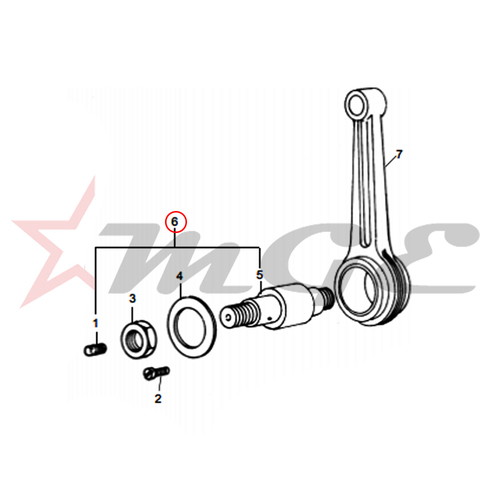 Crank Pin, Standard For Royal Enfield - Reference Part Number - #144434/4