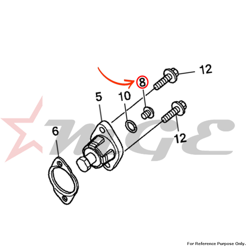 Screw, Pan, 6x6 For Honda CBF125 - Reference Part Number - #90005-KRM-840, #90005-KWF-940, #90005-KY7-000