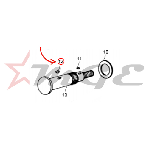 Key, Drive Shaft For Royal Enfield - Reference Part Number - #140012/5