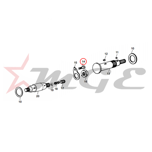 Lock Screw, Timing Shaft Nut For Royal Enfield - Reference Part Number - #140014/C
