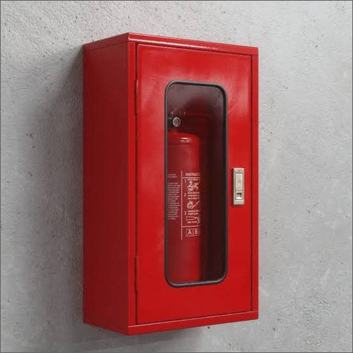 Red Wall Mounted Fire Extinguisher Cabinet