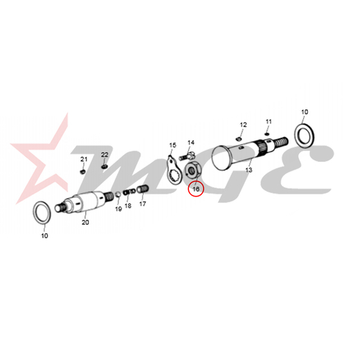 Lock Ring Timing Shaft For Royal Enfield - Reference Part Number - #140016/B