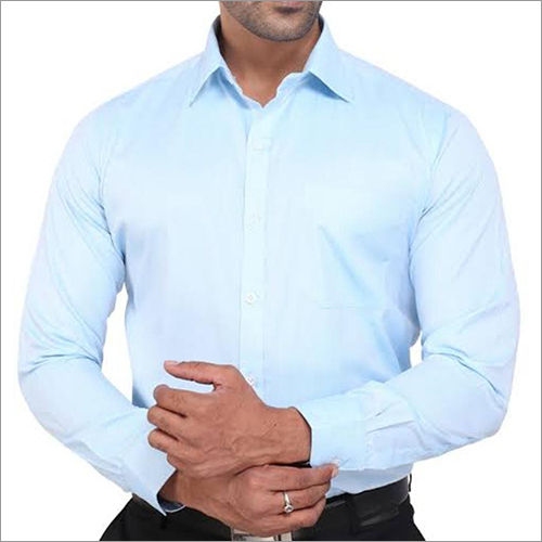 Mens Light Blue Formal Shirts Gender: Male