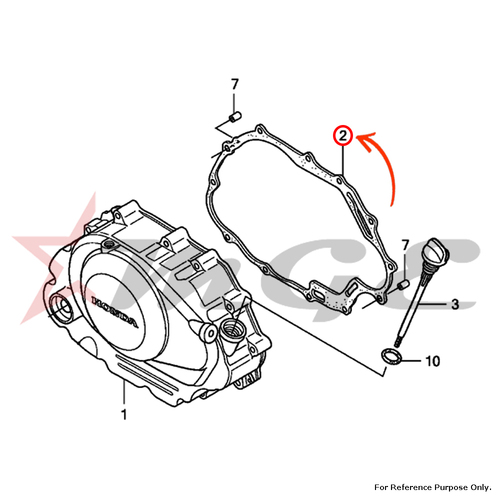 Gasket, R. Crankcase Cover For Honda CBF125 - Reference Part Number - #11393-KRM-840, #11393-KWK-900