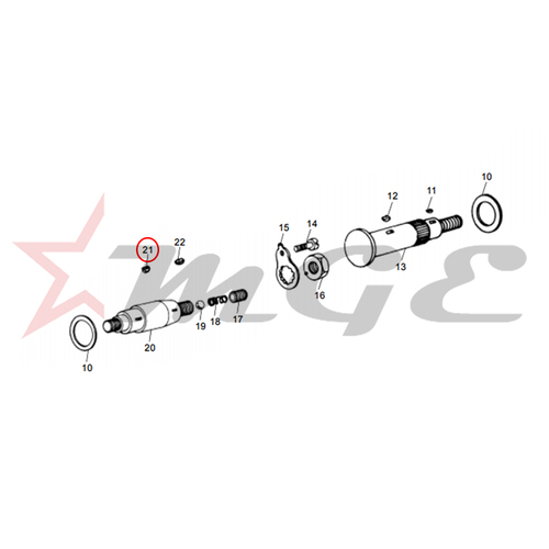 Key, Timing Pinion For Royal Enfield - Reference Part Number - #140118/6