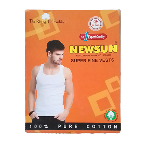 100% Cotton White Vest By NEWSUN INNOVAATION