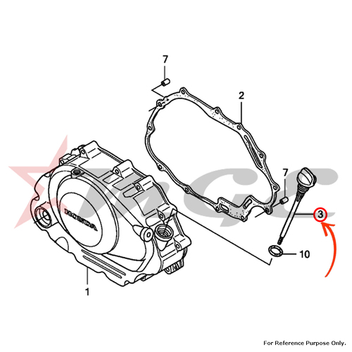 Gauge, Oil Level For Honda CBF125 - Reference Part Number - #15651-KTE-910, #15651-KWF-900