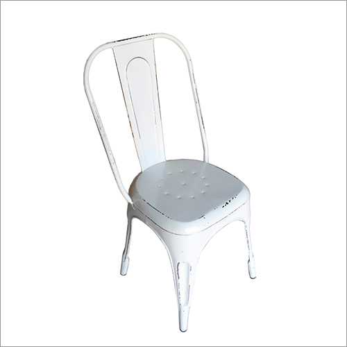 White Iron Chair By VARDHMAN IMPEX