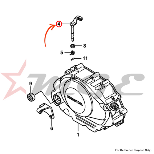 Lever Comp., Clutch For Honda CBF125 - Reference Part Number - #22810-KSP-910, #22810-KWF-940, #22810-KWF-900, #22810-KRM-B00