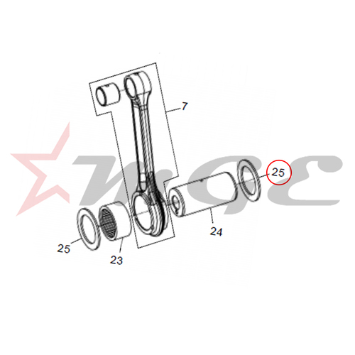 Thrust Washer For Connecting Rod For Royal Enfield - Reference Part Number - #500216/B