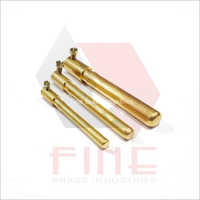 Brass Electrical Plug Pin - 40mm to 110mm, Golden Color, 5 Pin Industrial Design, Corrosion Resistant, Superior Conductivity