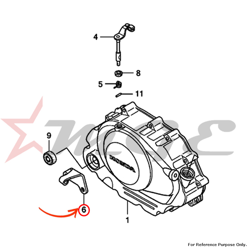 Receiver, Clutch Cable For Honda CBF125 - Reference Part Number - #22821-KTE-910, #22821-KRM-840, #22821-KWF-940