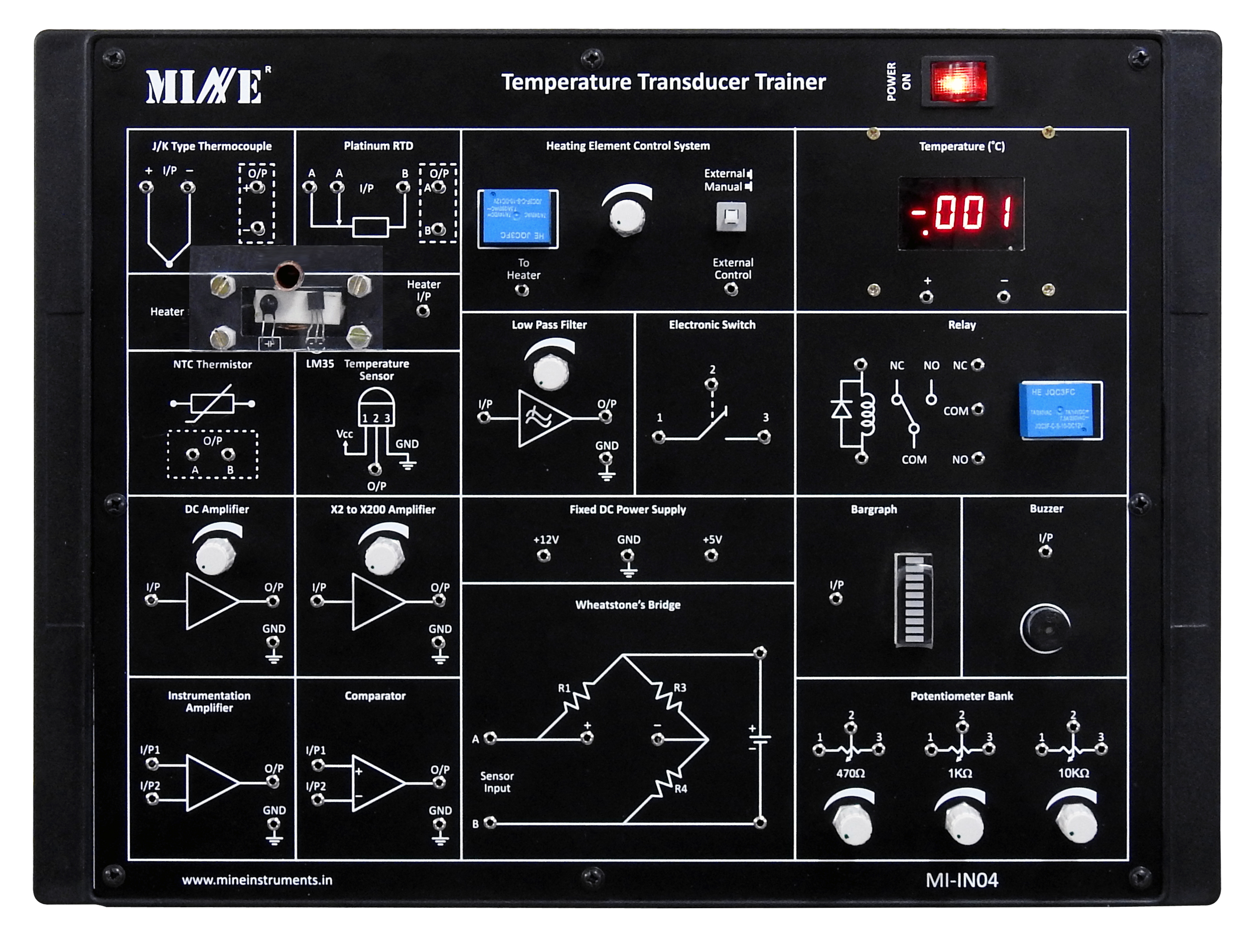 Temperature Transducer Trainer MI-IN04