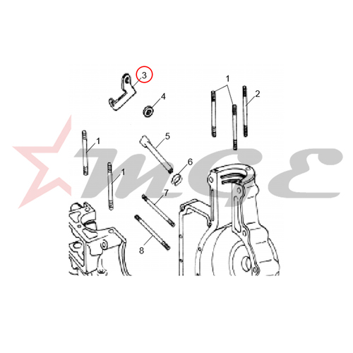 Clamp, Breather Pipe For Royal Enfield - Reference Part Number - #144012/A