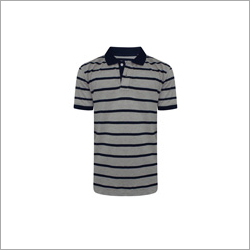 Polo Neck Striped T-Shirts