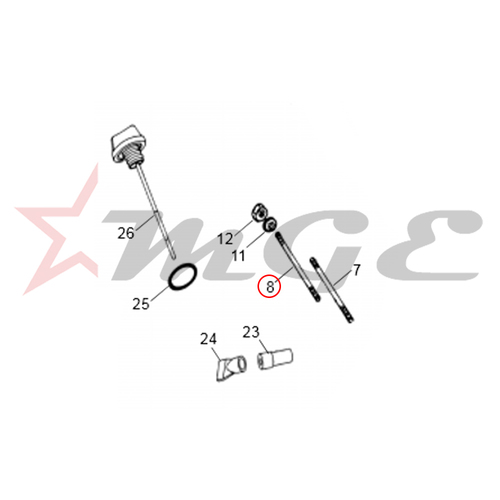 Stud, Gear Box Fixing Bottom For Royal Enfield - Reference Part Number - #140291