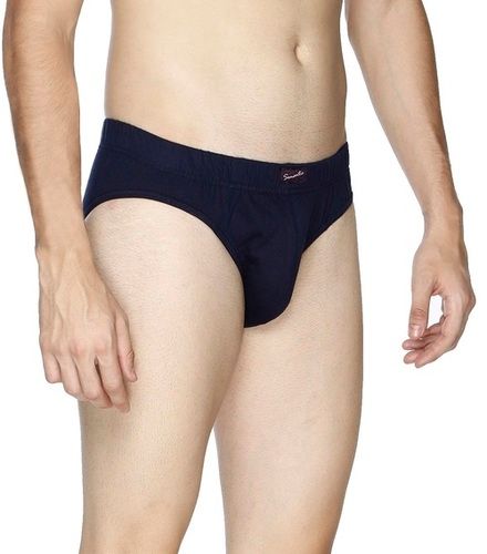 Navy Cotton Solid Briefs Innerwear with Stretch