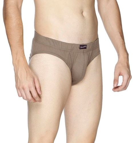 Brown Cotton Solid Briefs Innerwear with Stretch