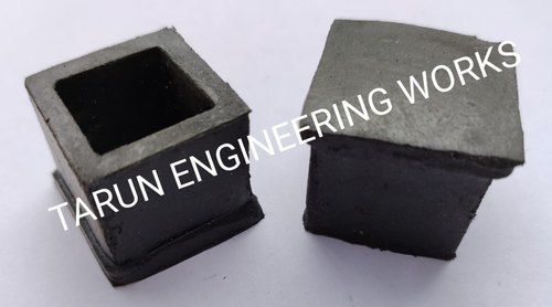 Black Square Rubber Pipe End Cap Set