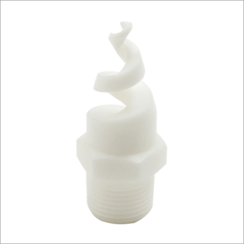 Spiral Spray Nozzle - ABS Material 1/4" BSPT Thread Size White Color 30 Degree Spray Angle 2 Bar Pressure | Ideal for Fluid Application Coating Cleaning Irrigation