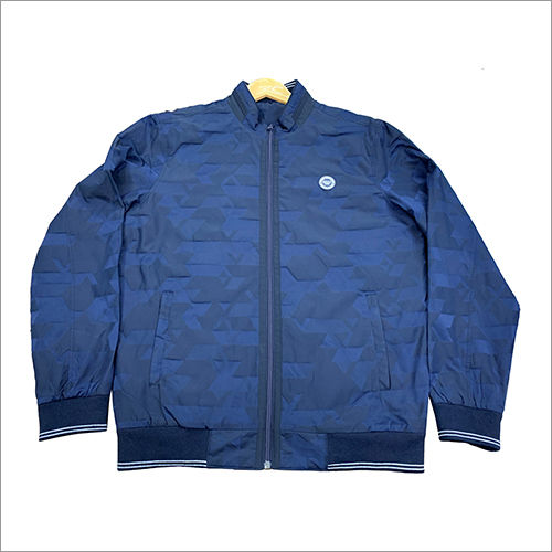 Blue Mens Full Sleeves Winter Jacket