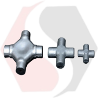 Universal Joint Cross - Ms, Standard Size, Silver Color | Polished Finish, For Use In Trucks, Flexible Power Transmission Component