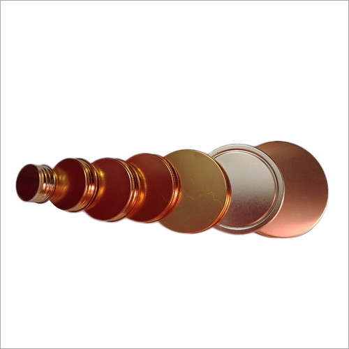 Golden Aluminium Round Cap