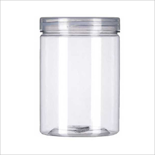 Transparent Plastic Round Jar