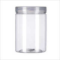 Transparent Plastic Round Jar