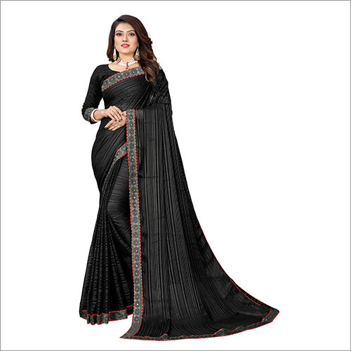 Buy Saree Stone Work Net in Black Online